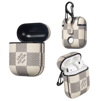 Louis Vuitton White Checkerboard Airpods Pro 1 2 3 Case