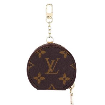 Louis Vuitton Brown Monogram Leather Case Protective Bag Airpods 1 2 3 Pro