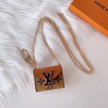 Louis Vuitton Brown Monogram Leather Protective Airpods Pro 3 2 1 Case