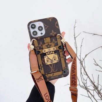 [Vintage] Louis Vuitton Yellow Monogram Back Metal Wallet Case iPhone 15 14 13 Pro Max