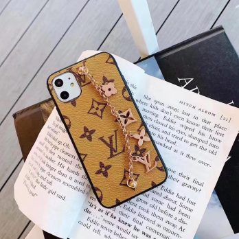 Louis Vuitton Yellow Monogram Wrist band Case iPhone 15 14 13 Pro Max Xs Max XR 7 8 Plus 12 13 Mini