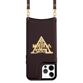 [Crossbody] Louis Vuitton Coffee Canvas Back Flip Wallet Case iPhone 13 14 Pro Max Xs Max XR 7 8 Plus 12 13 Mini