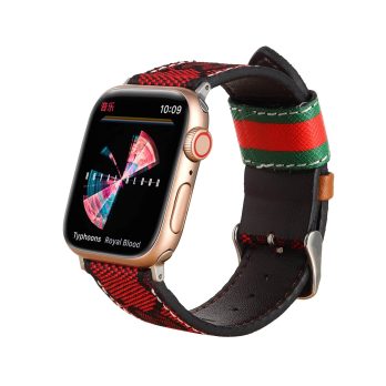 Gucci Apple Watch Band Straps Compatible iWatch Replacement Leather Band