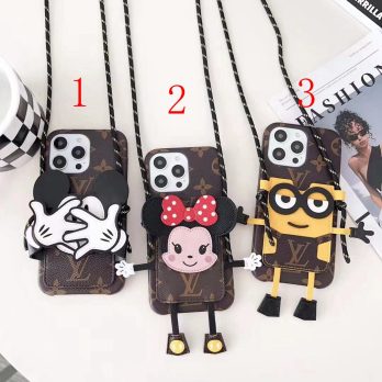 [CUTE!]Louis Vuitton Disney Cartoon Case for iPhone 15 14 13 12 11 Pro Max