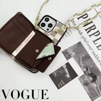 [CROSSBODY]Louis Vuitton Leather Wallet Purse Case for Samsung Galaxy Phone