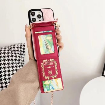 【Crossbody】Chanel Leather Wallet Case for iPhone 12 13 14 15 Pro Max
