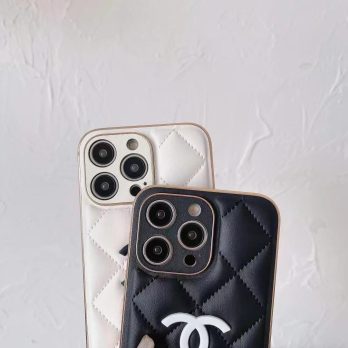 Chanel Plating Leather Case for iPhone 15 14 13 12 Pro Max