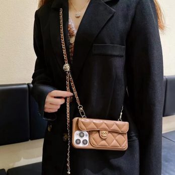 【Crossbody】Chanel Classic Wallet Case for iPhone 15 12 13 14 Pro Max