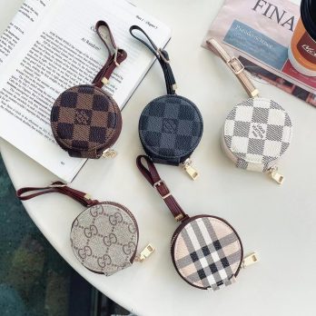 Louis Vuitton Leather Round Case Cover for Airpods 1 2 3 Pro 2nd