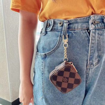 Louis Vuitton Leather Square Case Cover for Airpods 1 2 3 Pro 2nd