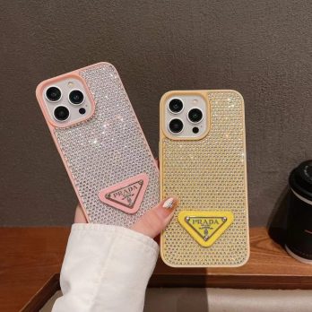 Prada Glitter Diamond Thin Case for iPhone 15 14 13 Pro Max