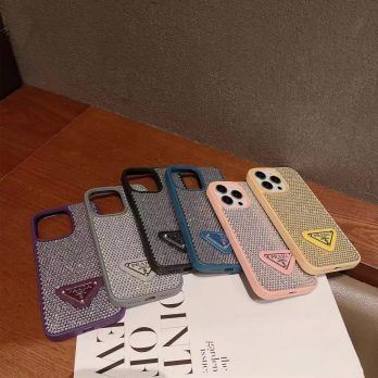 Prada Glitter Diamond Thin Case for iPhone 15 14 13 Pro Max