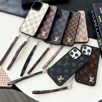 Louis Vuitton Leather Phone Case w/Hand Strap