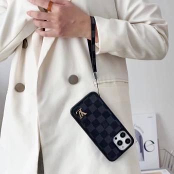 Louis Vuitton Leather Phone Case w/Hand Strap