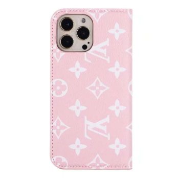 Louis Vuitton Pink Monogram Wallet Case iPhone 14 13 12 11 Pro Max