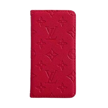 Louis Vuitton Embossed Empreinte Monogram Leather iPhone 15 14 13 Pro Max 11 12 Mini Xs Max 7 8 Plus Case – Red