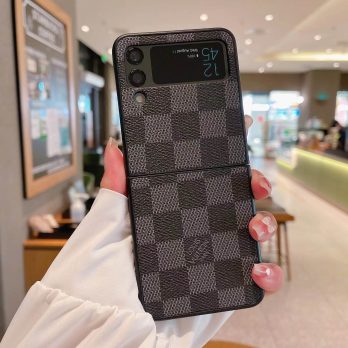 Louis Vuitton Damier Leather Protective Case for Samsung Galaxy Z Flip 3, Z Fold 3