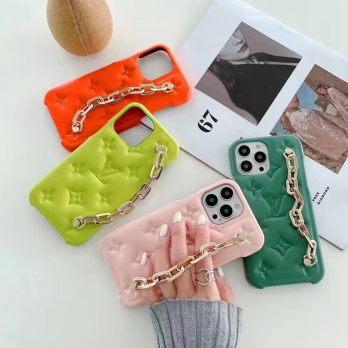 Louis Vuitton Wrist Chain Soft Leather Case iPhone 15 14 13 Pro Max Xs Max XR 7 8 Plus 12 13