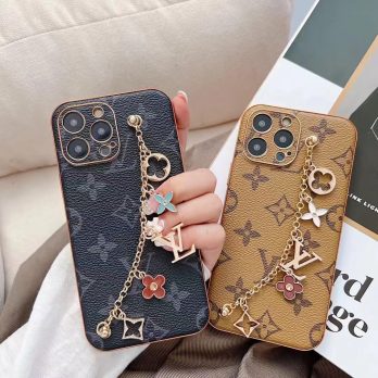 Louis Vuitton Wrist Chain Plating Case iPhone 15 14 13 Pro Max Xs Max XR 7 8 Plus 12 13
