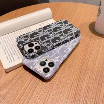 Christian Dior Leather Hard Case for iPhone 15 14 Plus 13 12 11 Pro Max