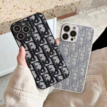 CHRISTIAN DIOR Canvas Thin Case for iPhone 15 14 13 12 11 Pro Max 7 8 Plus