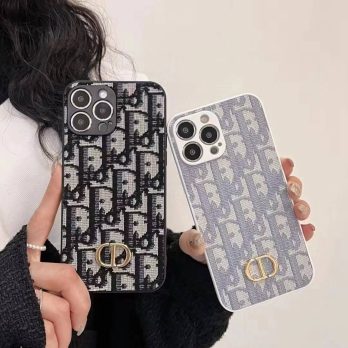 CHRISTIAN DIOR Canvas Thin Case for iPhone 15 14 13 12 11 Pro Max 7 8 Plus
