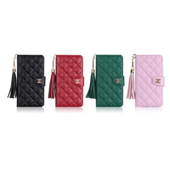 Chanel Soft Leather Wallet Case for iPhone 16 12 11 13 14 15 Pro Max