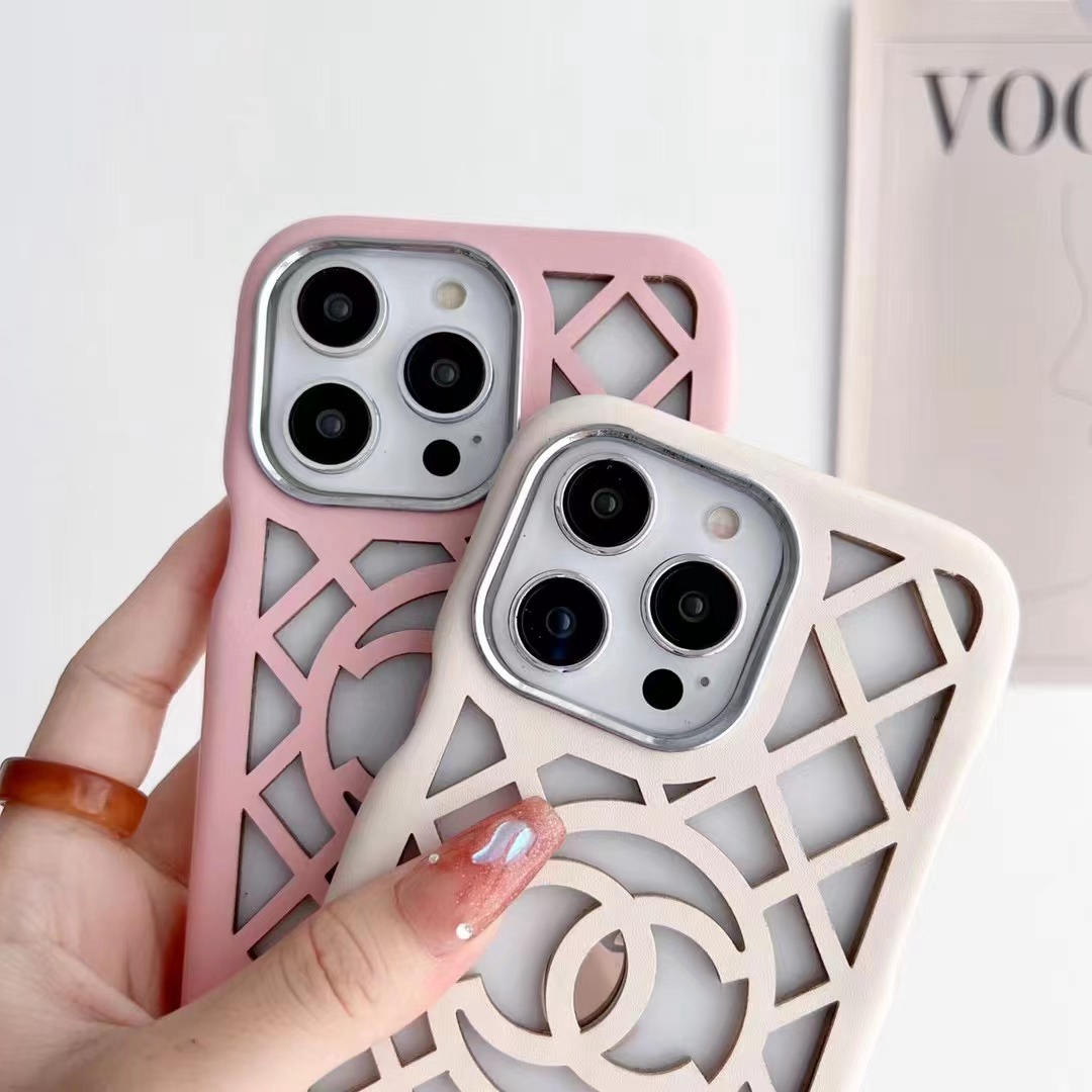 Chanel Hollow-Carved Case for iPhone 14 12 13 11 Pro Max - Image 3