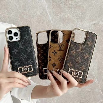 Louis Vuitton Premium Leather Case for iPhone 15 14 13 12 Pro Max
