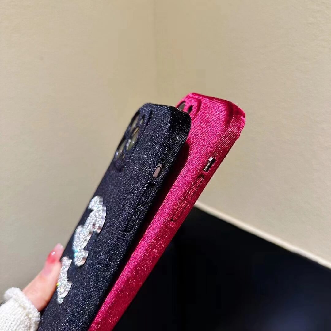 Chanel Soft Velvet Case for iPhone 15 14 13 12 Pro Max - Image 3